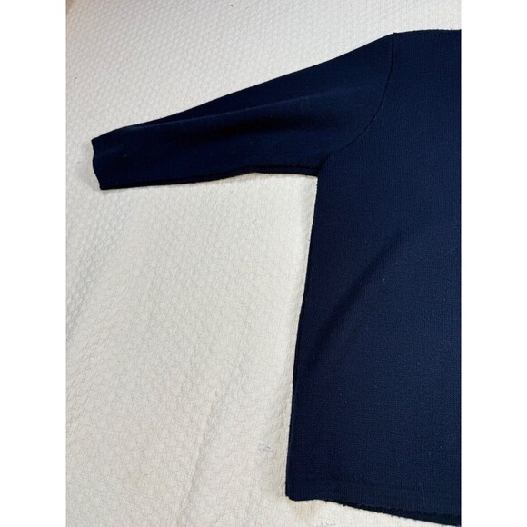 Vintage Paris Sweater Cardigan Yorkies Creation Gyrna | Navy | Womens Size XL - Picture 10 of 13